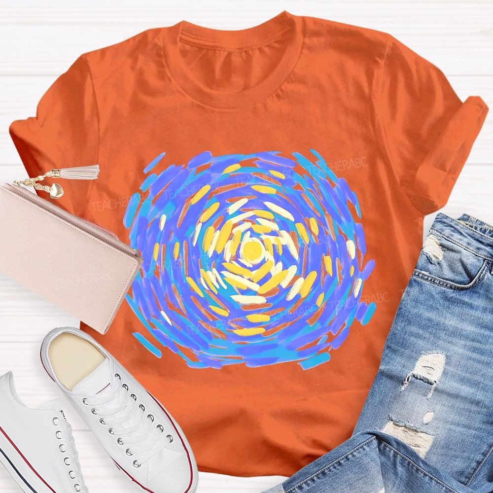 Starry Sky Art Graphics Teacher T-shirt