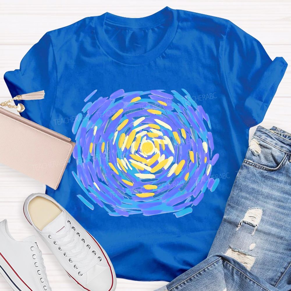Starry Sky Art Graphics Teacher T-shirt