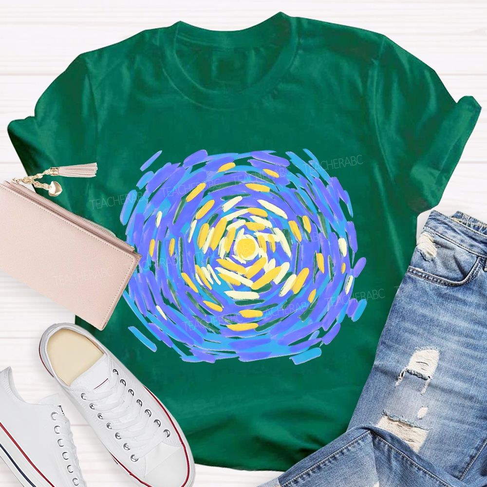 Starry Sky Art Graphics Teacher T-shirt