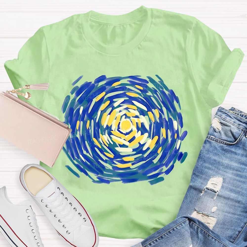 Starry Sky Art Graphics Teacher T-shirt