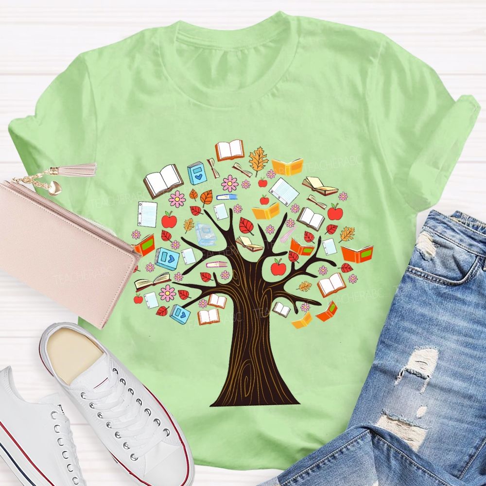The Tree Was Covered With Books T-shirt