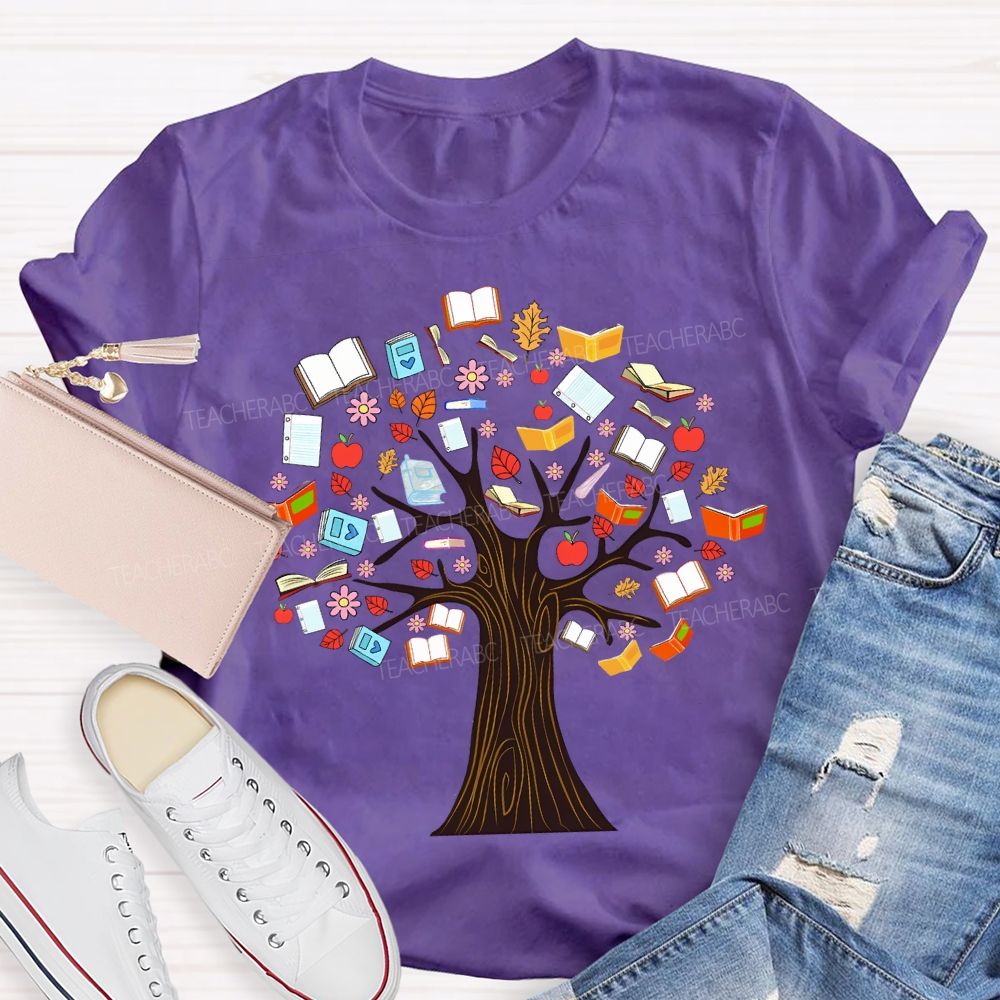 The Tree Was Covered With Books T-shirt