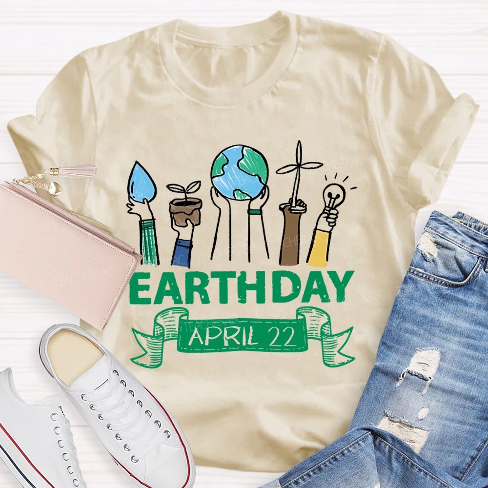 Earth Day April 22 Graphics Teacher T-shirt