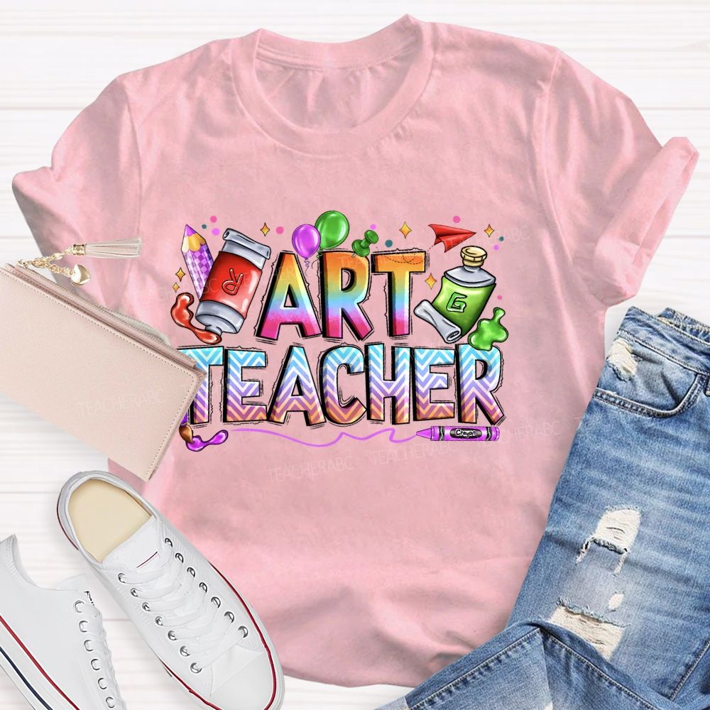Art teacher Paint Letter Teacher T-shirt