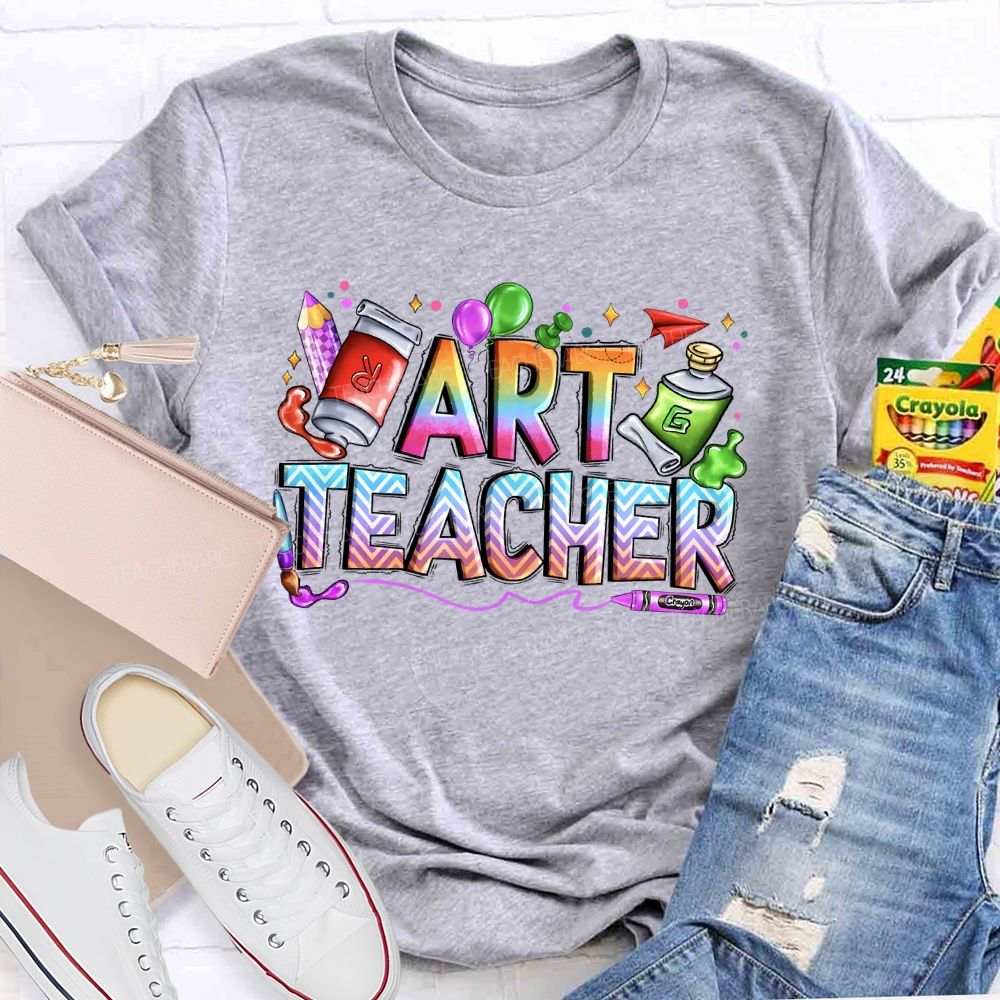 Art teacher Paint Letter Teacher T-shirt