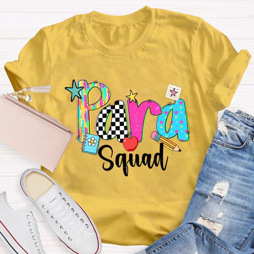Para Professional Squad Colored Fonts T-shirt