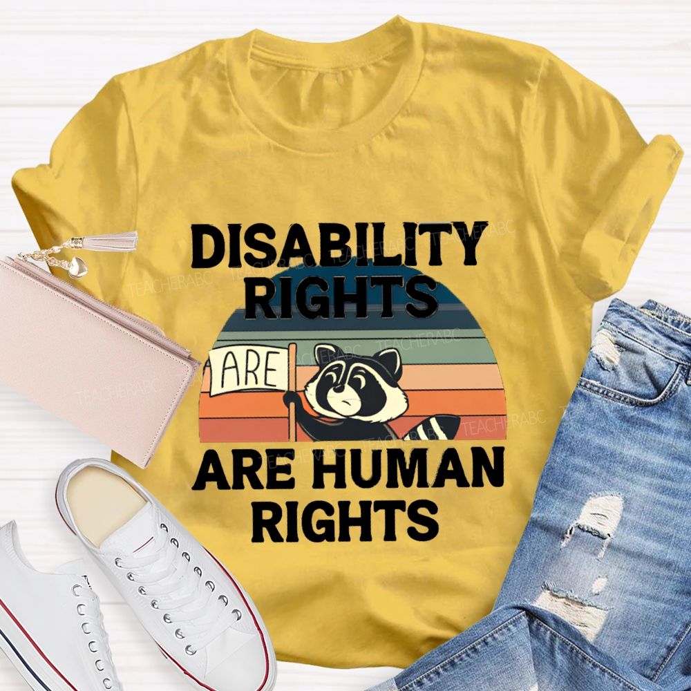 Disability Rights Are Human Rights Teacher T-shirt