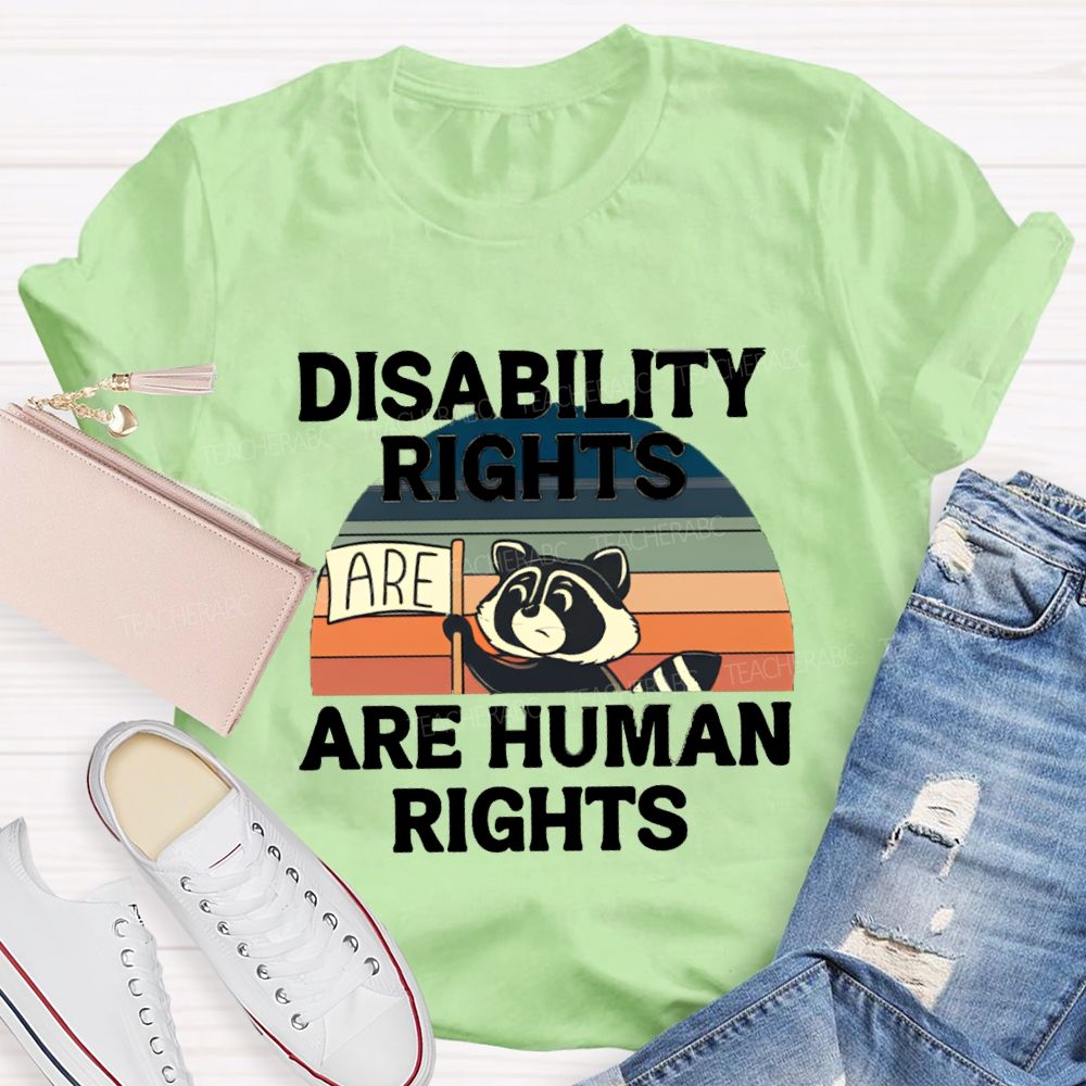 Disability Rights Are Human Rights Teacher T-shirt