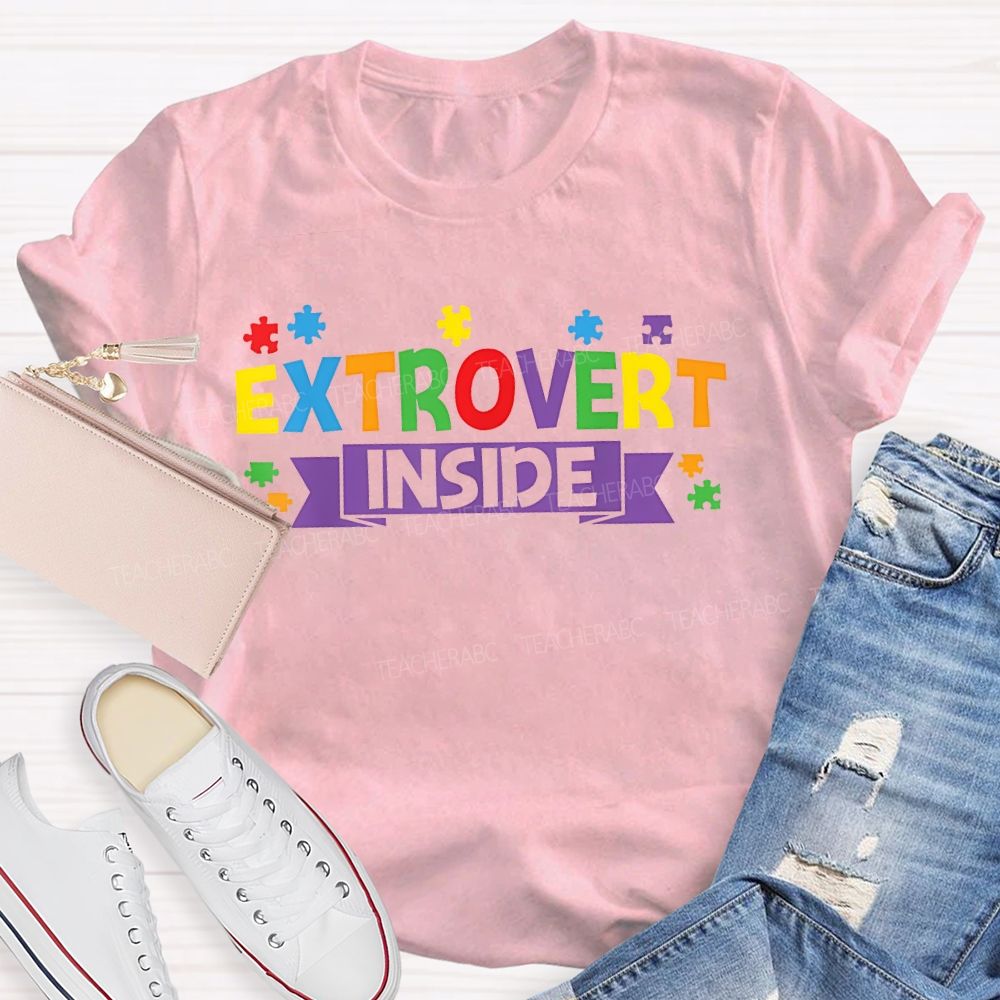 Extrovert Inside Teacher T-shirt