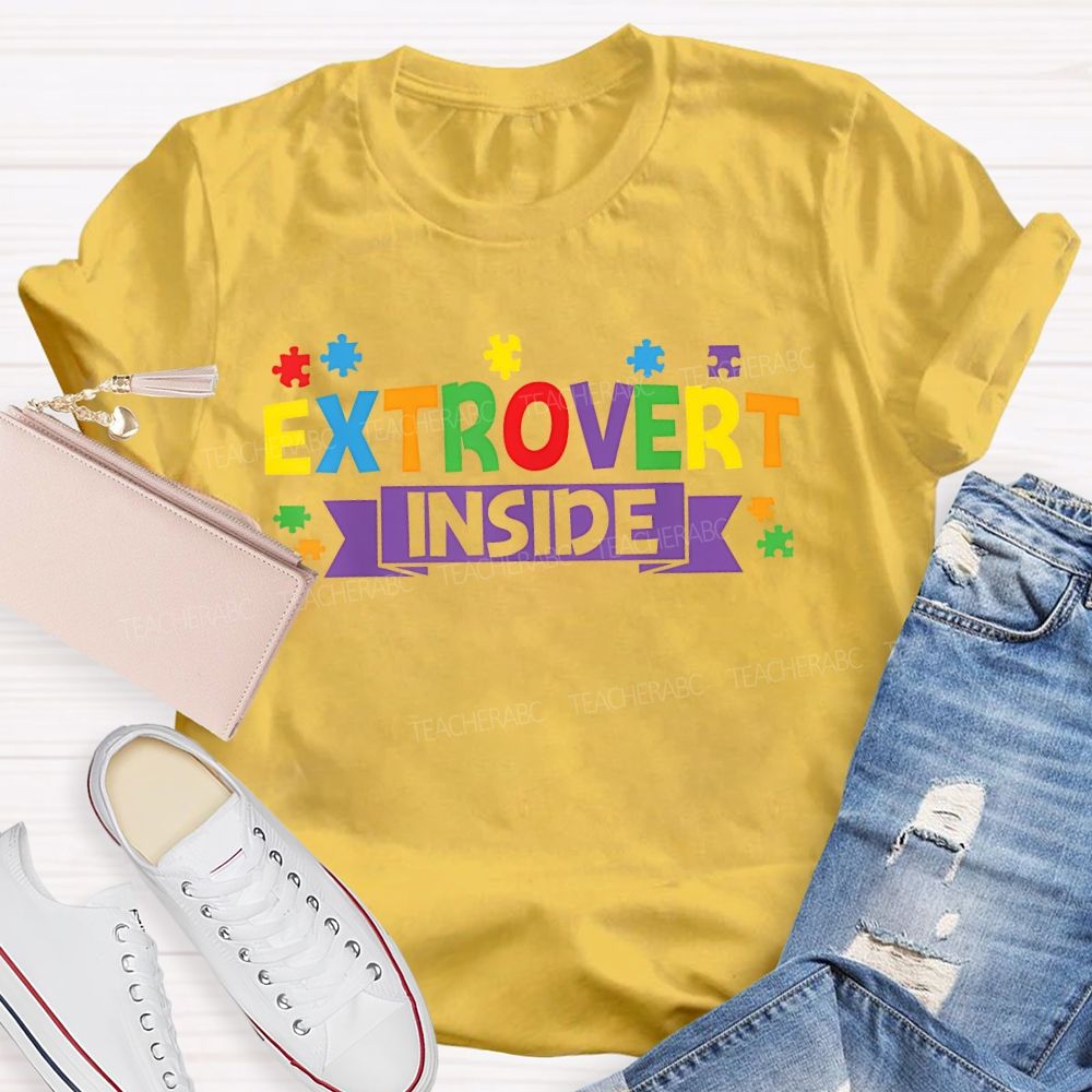 Extrovert Inside Teacher T-shirt