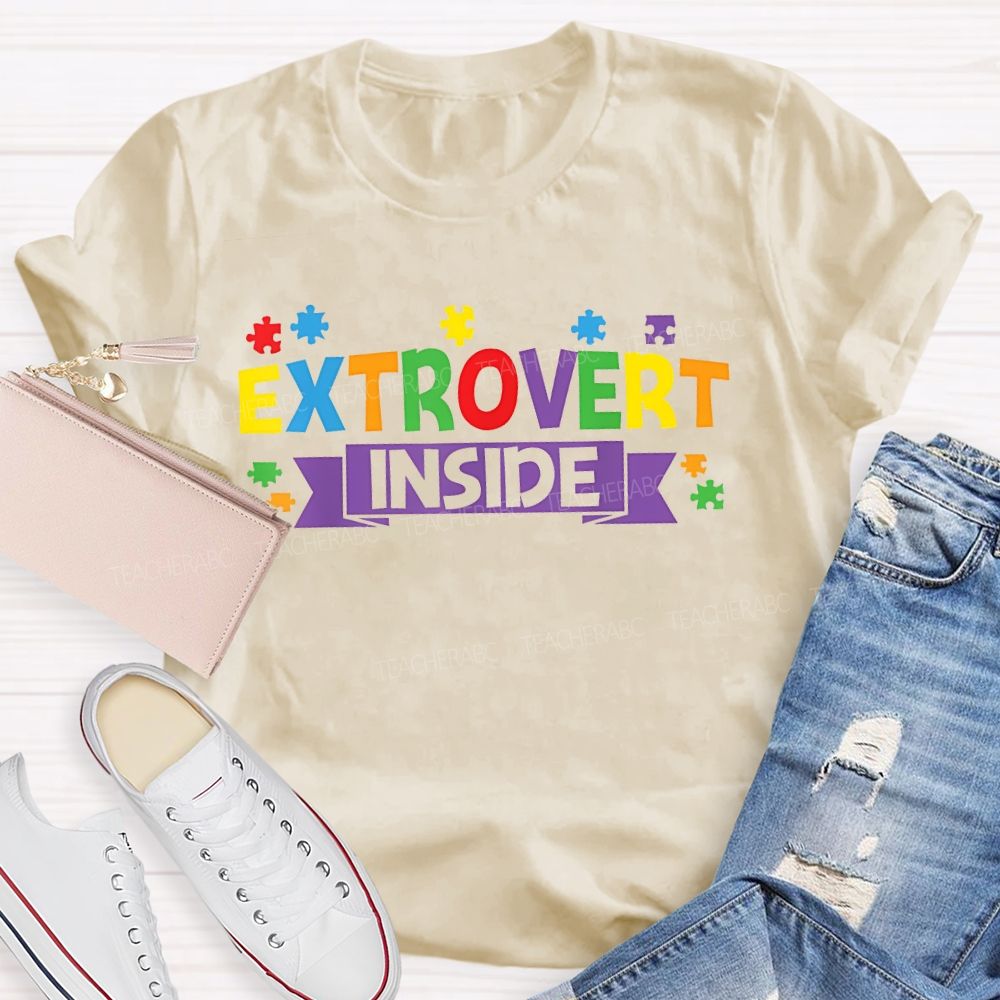Extrovert Inside Teacher T-shirt
