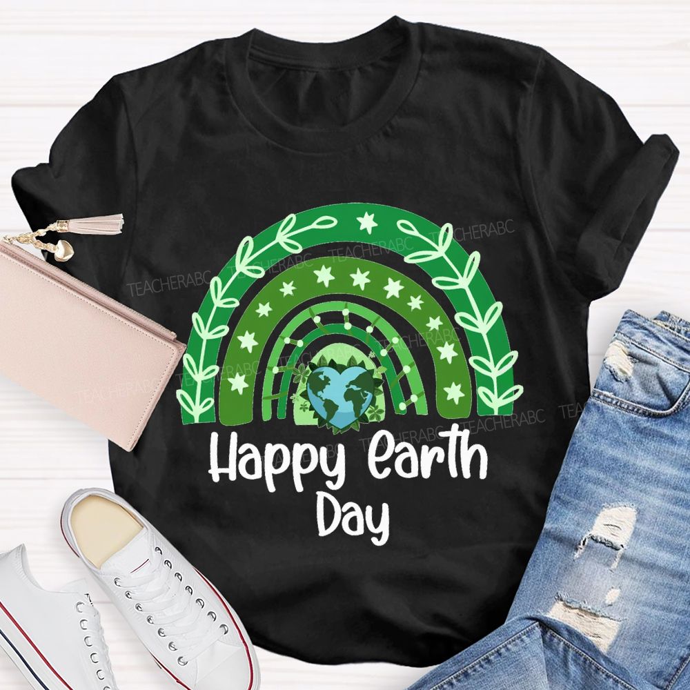 Happy Earth Day And Heart Earth T-shirt
