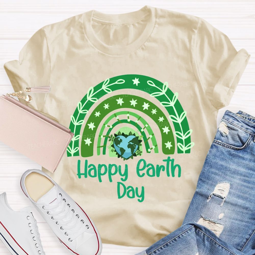 Happy Earth Day And Heart Earth T-shirt