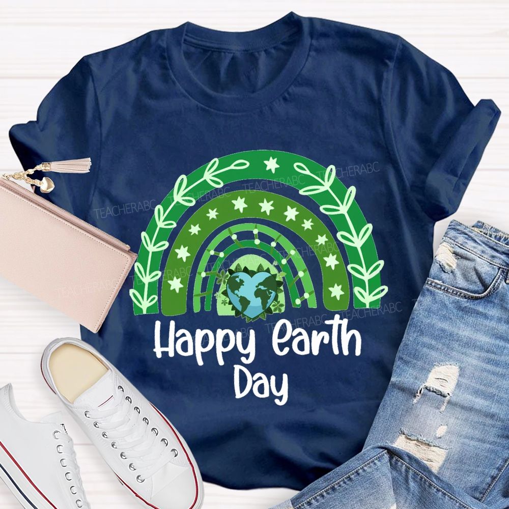 Happy Earth Day And Heart Earth T-shirt