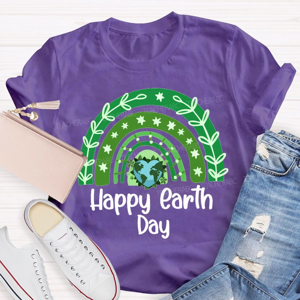 Happy Earth Day And Heart Earth T-shirt