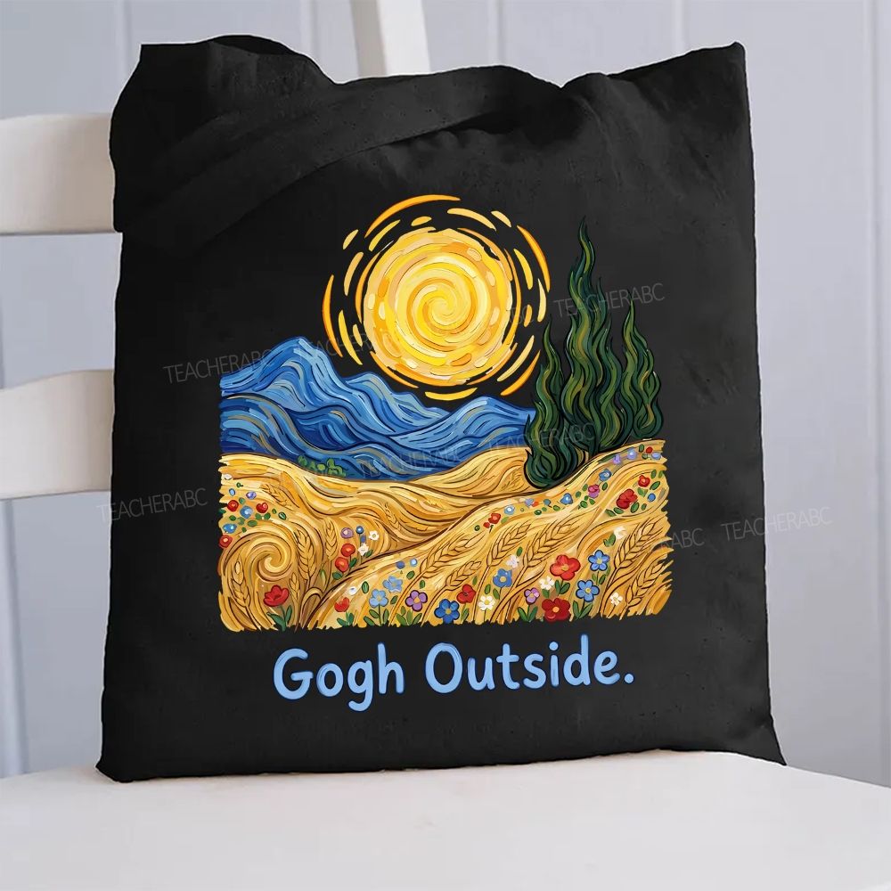 Gogh Outside Canvas Tote Bag