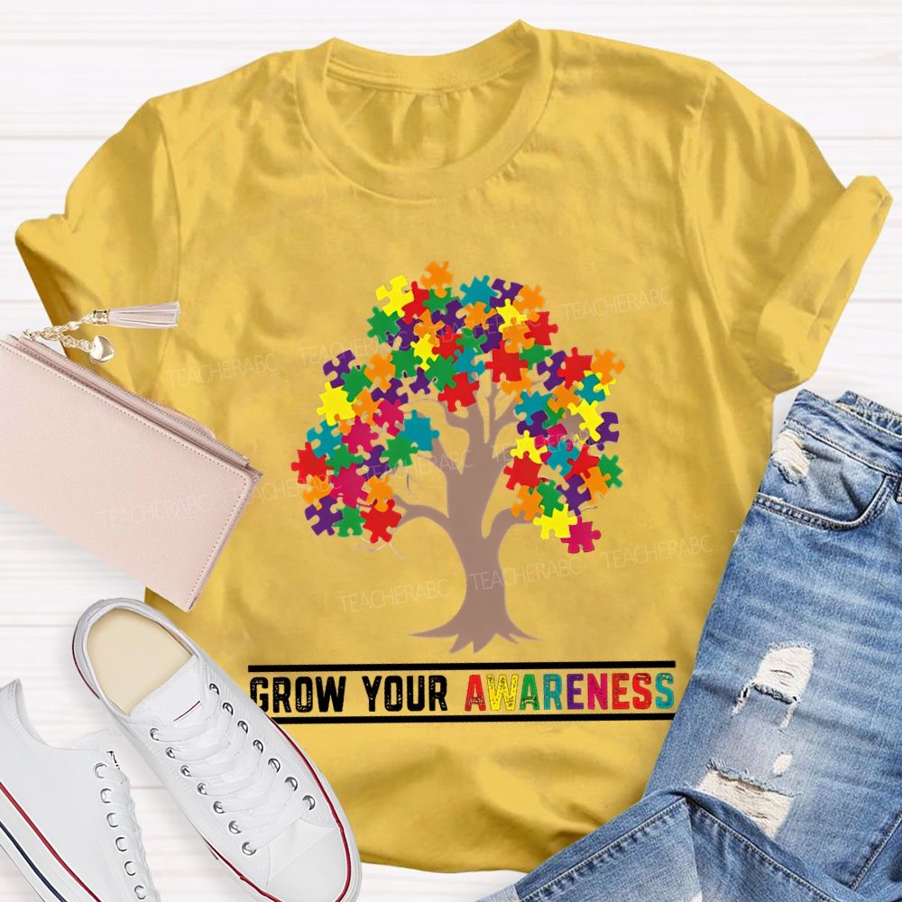 Show Your Awareness Autism Building Tree T-shirt