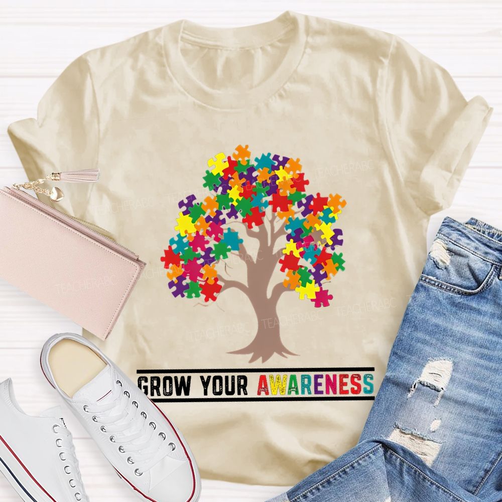 Show Your Awareness Autism Building Tree T-shirt