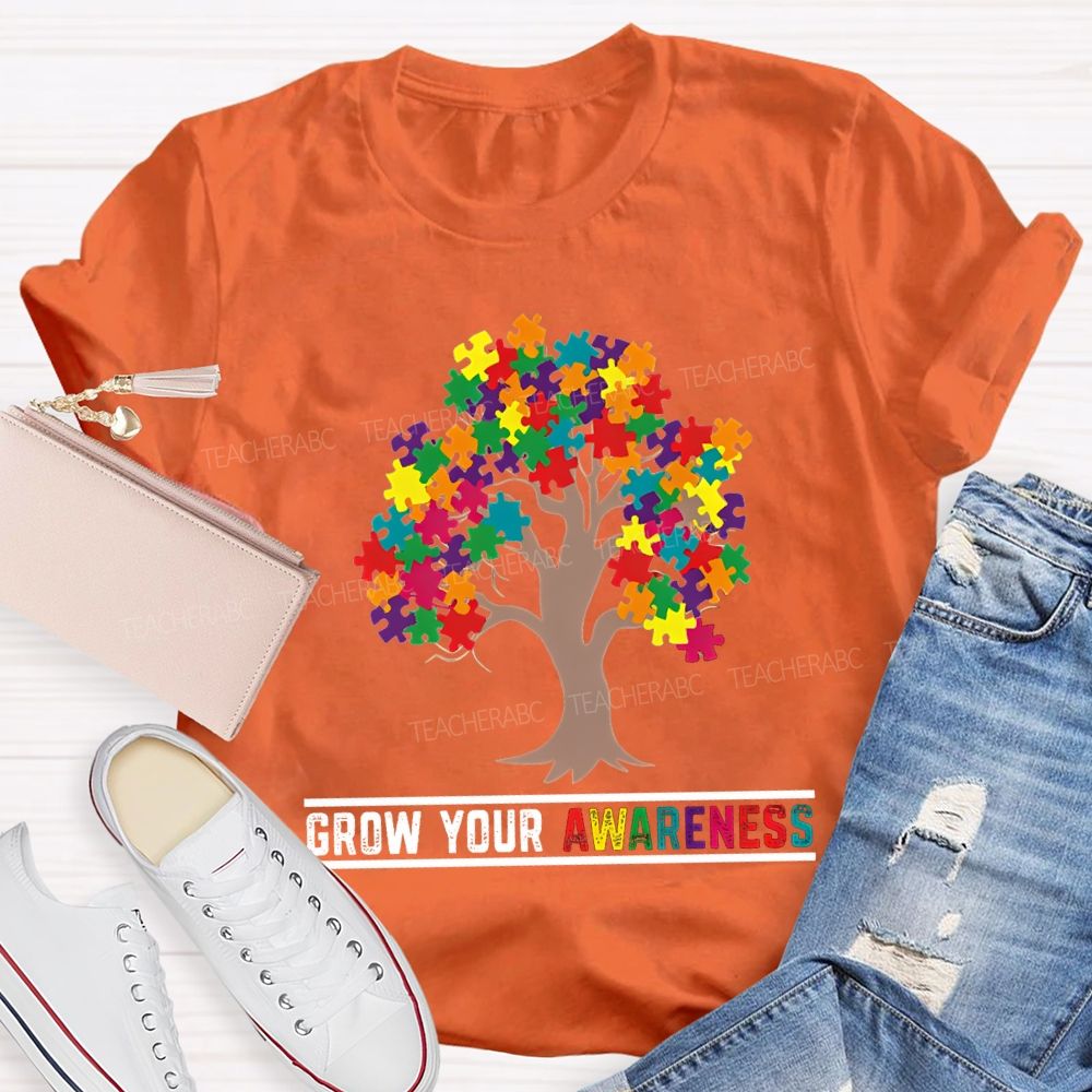 Show Your Awareness Autism Building Tree T-shirt