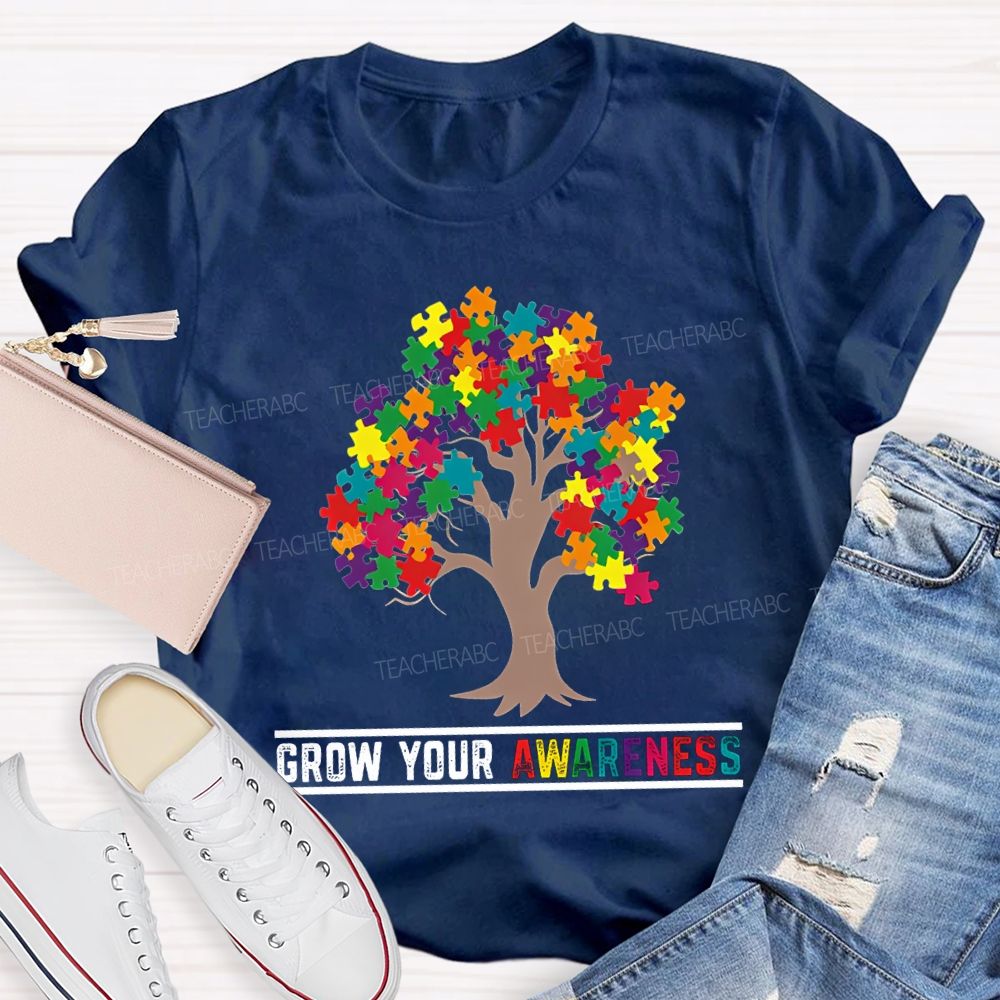 Show Your Awareness Autism Building Tree T-shirt