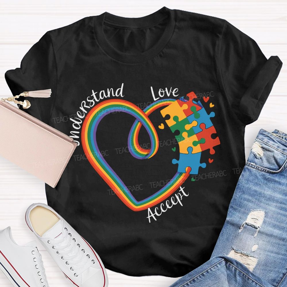 Understand Love Accept Infinity Heart Symbol T-shirt