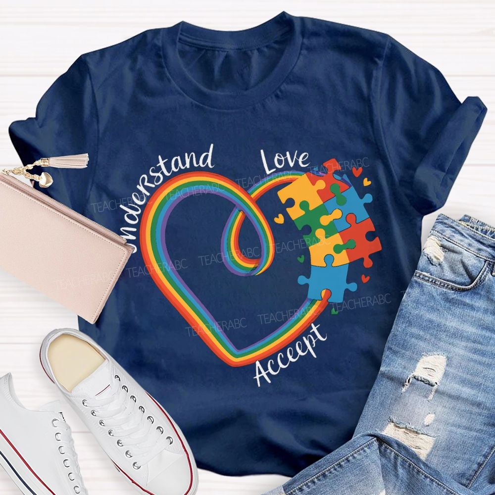 Understand Love Accept Infinity Heart Symbol T-shirt