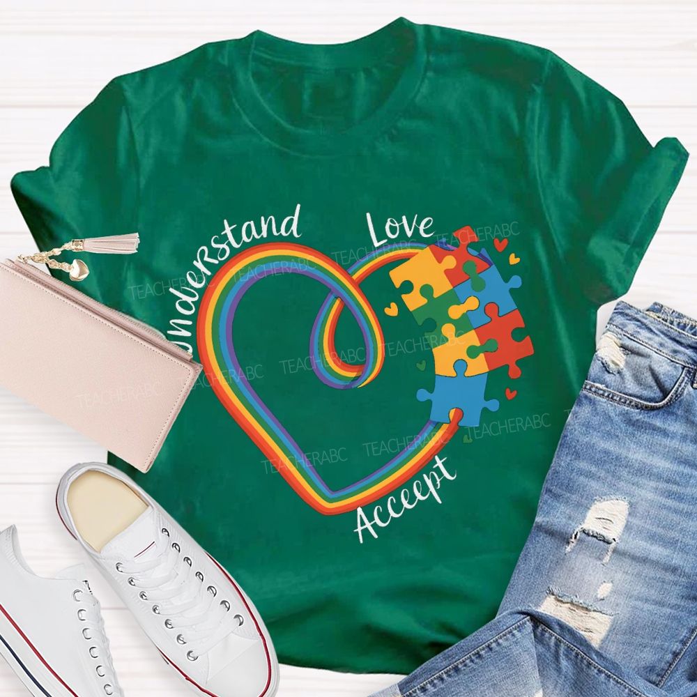 Understand Love Accept Infinity Heart Symbol T-shirt