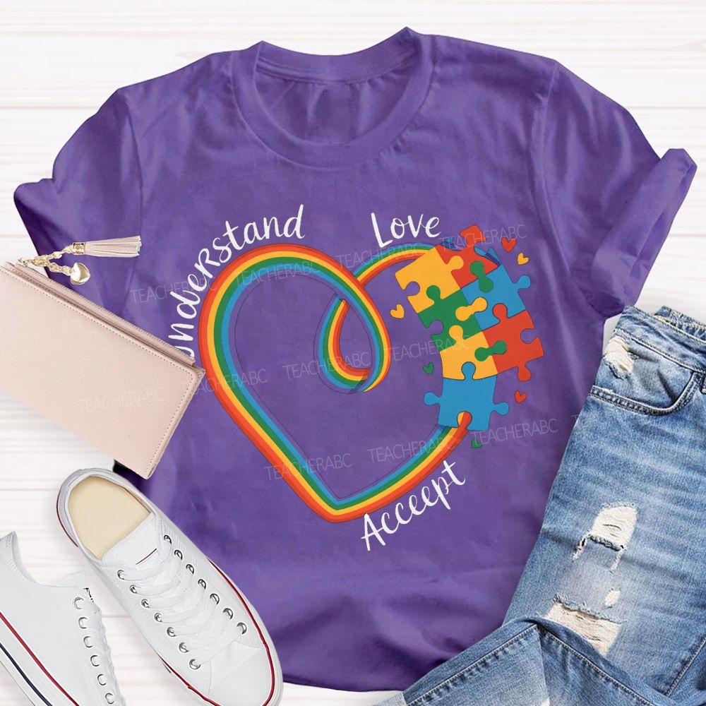 Understand Love Accept Infinity Heart Symbol T-shirt
