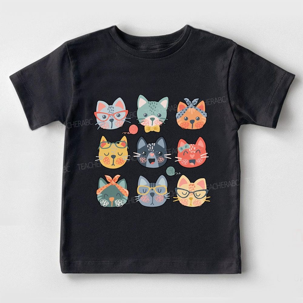 Cat Pattern Toddler T-shirts