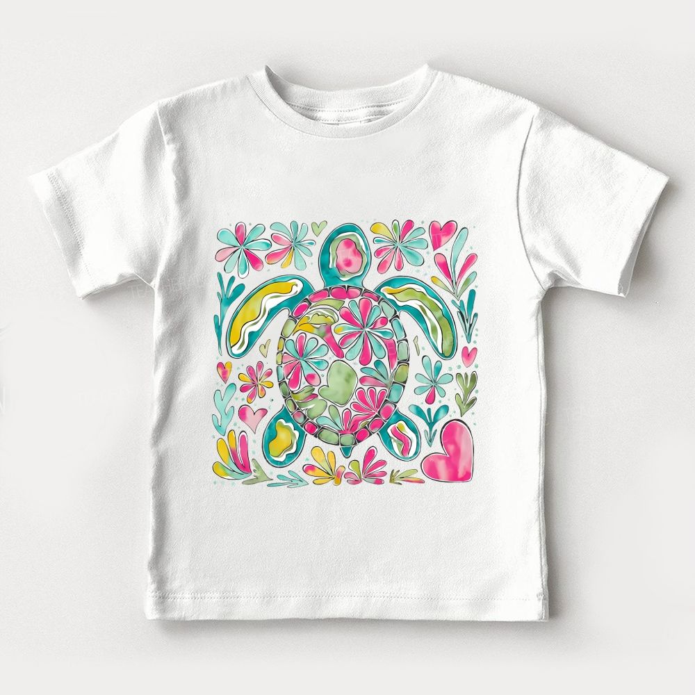 Colorful Sea Turtle Toddler T-shirts
