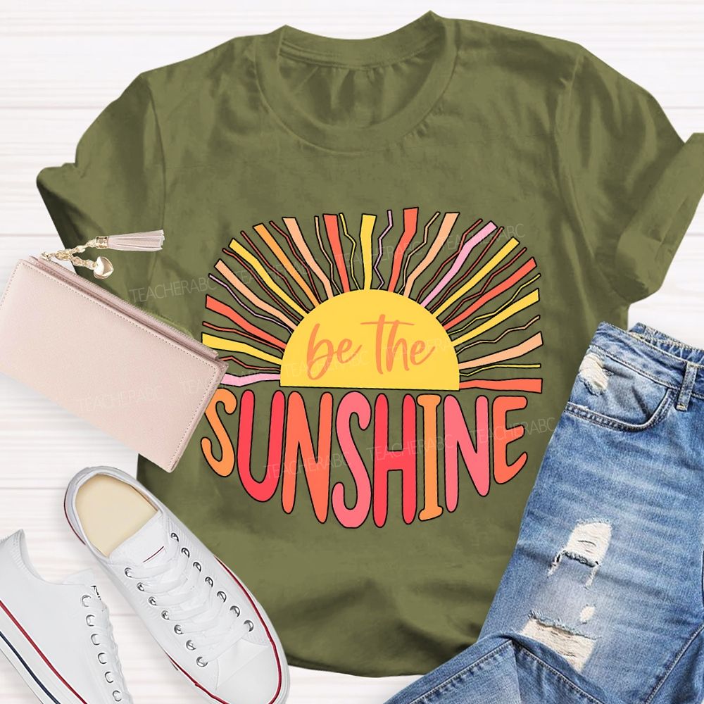 Be The Sunshine Colored Lines Teacher T-shirt