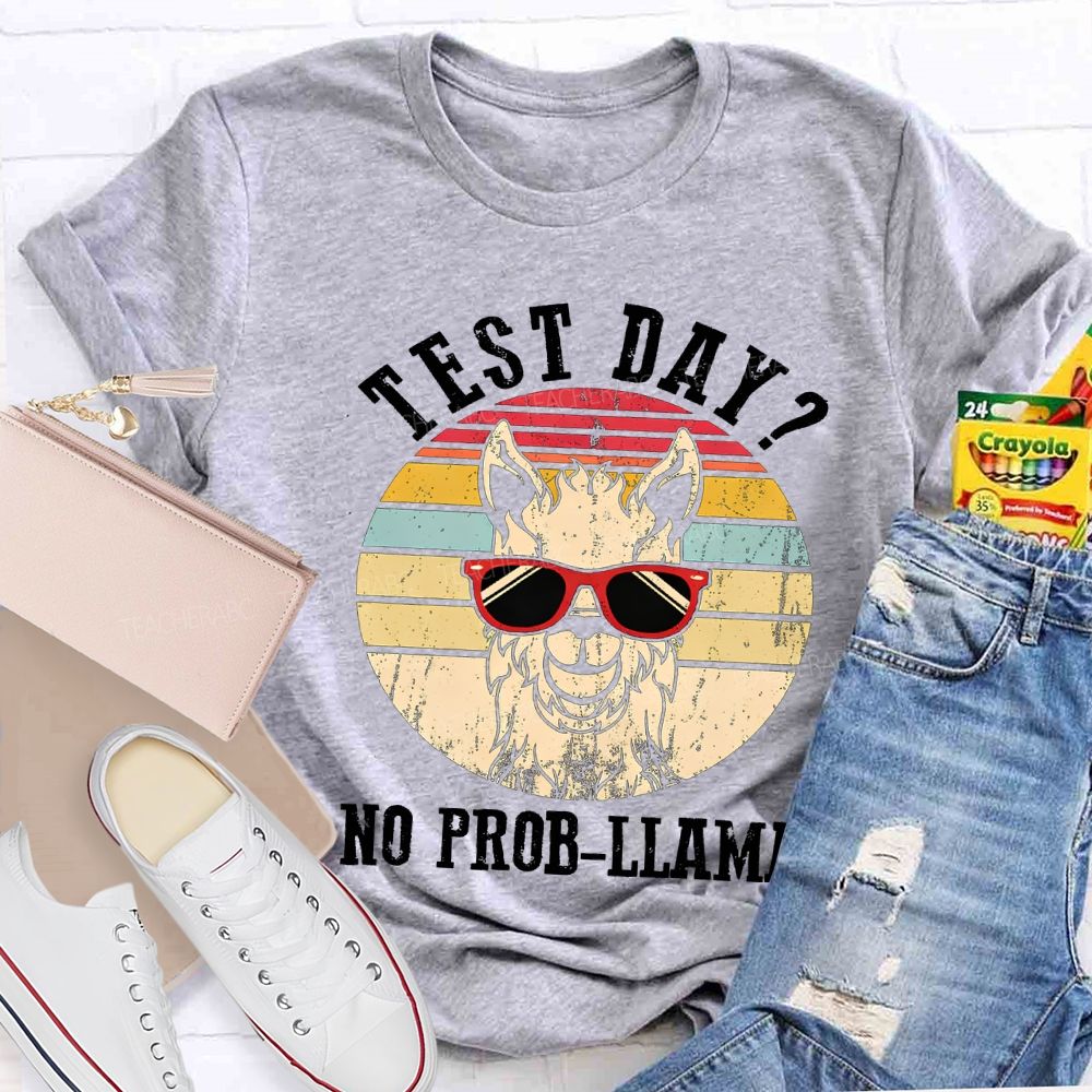 Test Day No Probllama Teacher T-shirt