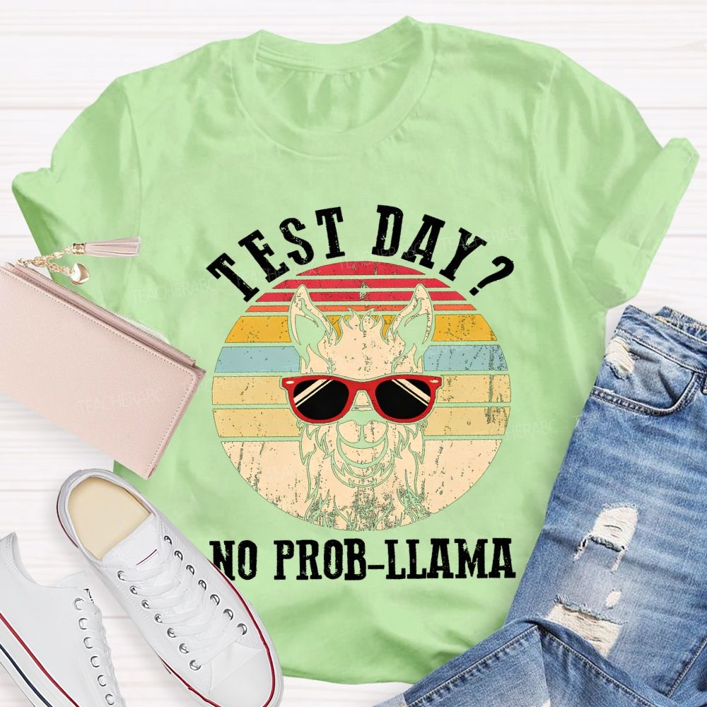 Test Day No Probllama Teacher T-shirt