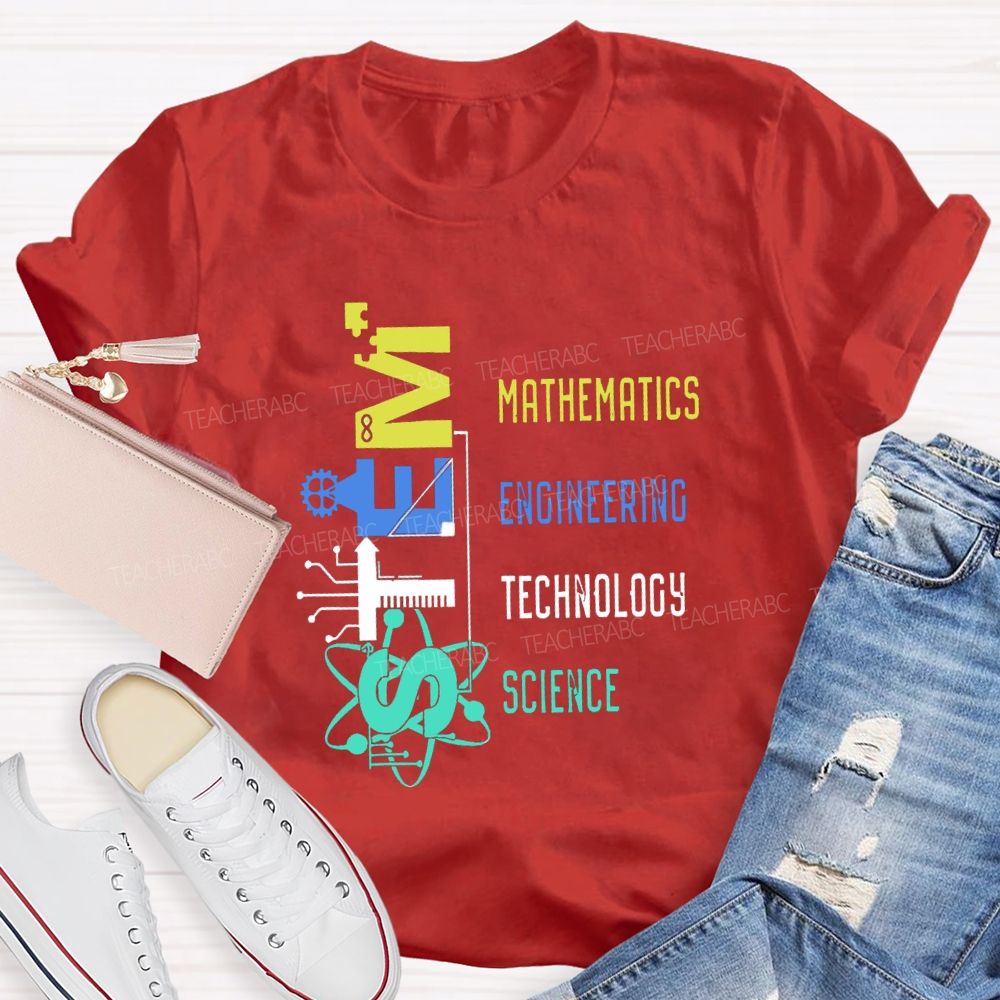 STEM Definition Mathematics Engineering Technology Science Teacher T-Shirt