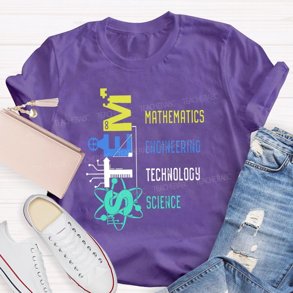 STEM Definition Mathematics Engineering Technology Science Teacher T-Shirt
