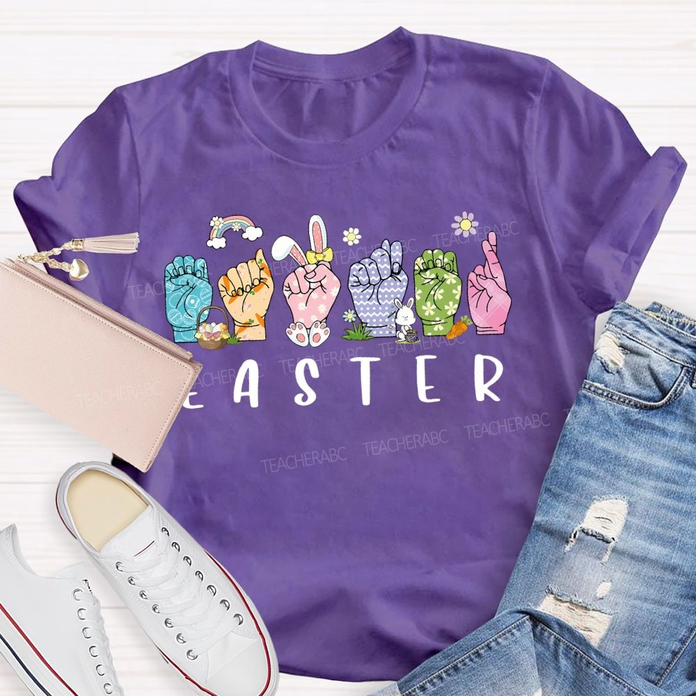 Easter Sign Language Teacher T-shirt