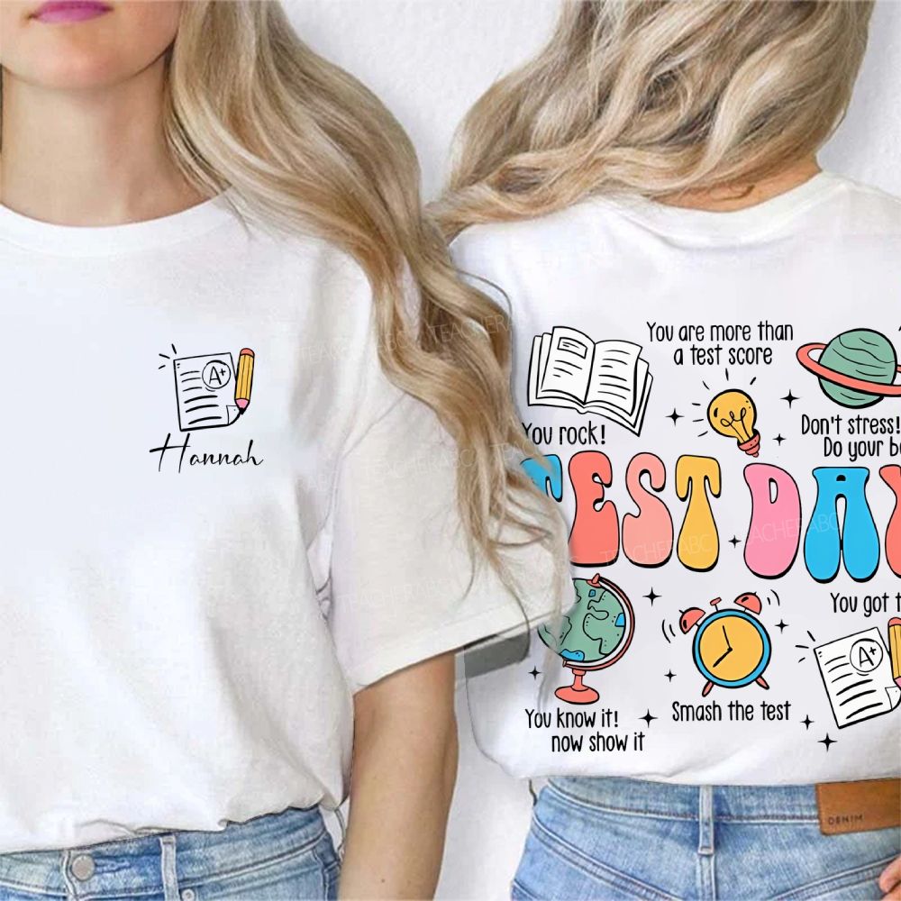 Personalized Name You Are More Than A Test Score Double Printed T-shirt