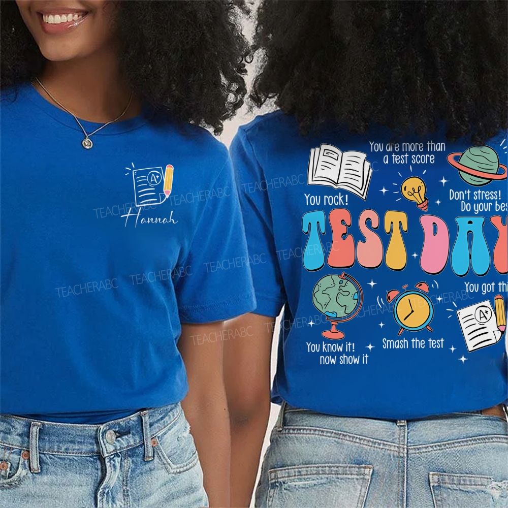 Personalized Name You Are More Than A Test Score Double Printed T-shirt