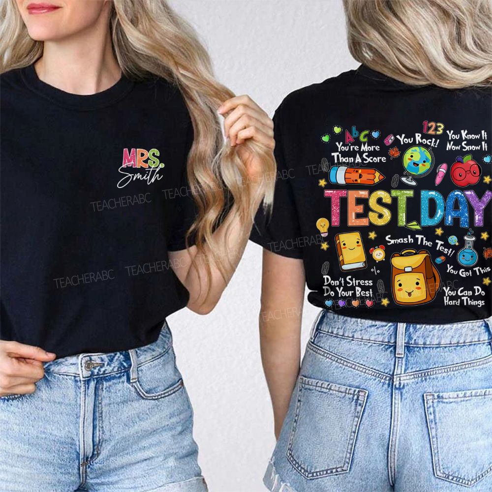 Personalized Name You Can Do Hard Things Double Printed T-shirt