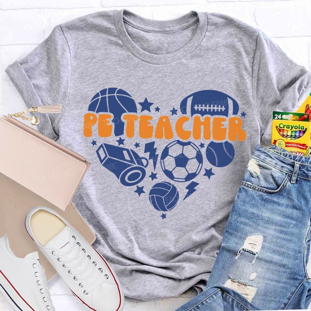 Pe Teacher Various Ball Sports Teacher T-shirt