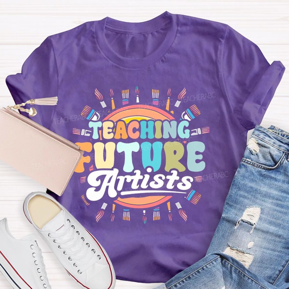 Teaching Future Artists Letters Teacher T-shirt