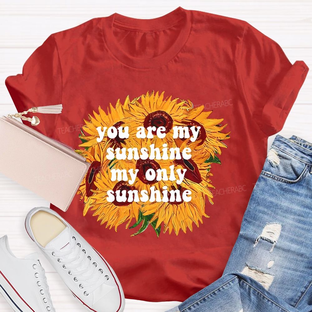 You Are My Sunshine My Only Sunshine Teacher T-shirt