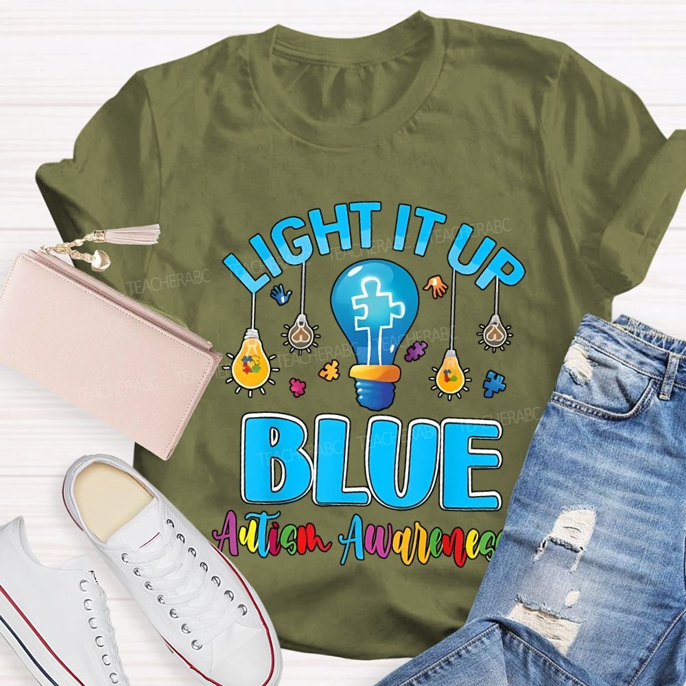 Light It Up Blue Autism Awareness T-shirt