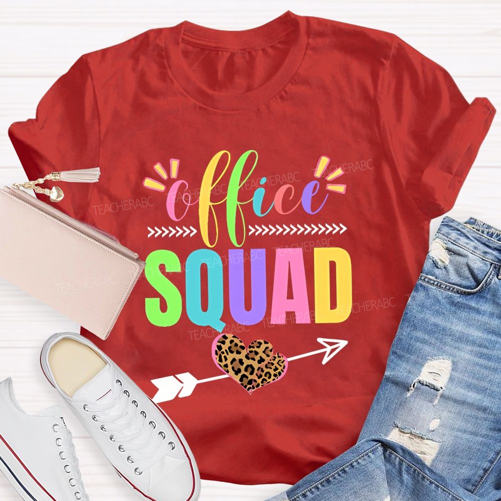 Office Squad Graphic Teacher T-shirt