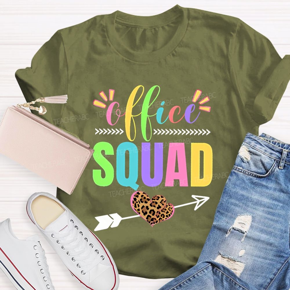 Office Squad Graphic Teacher T-shirt