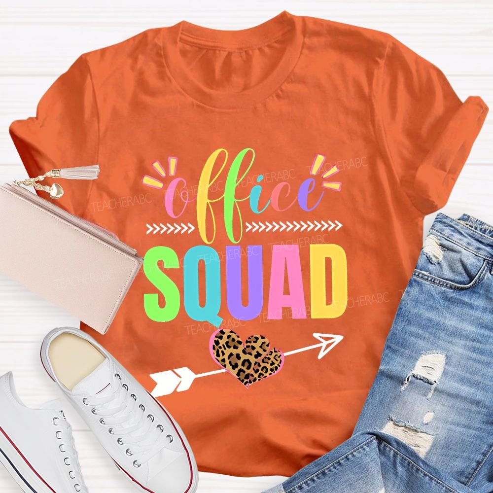 Office Squad Graphic Teacher T-shirt