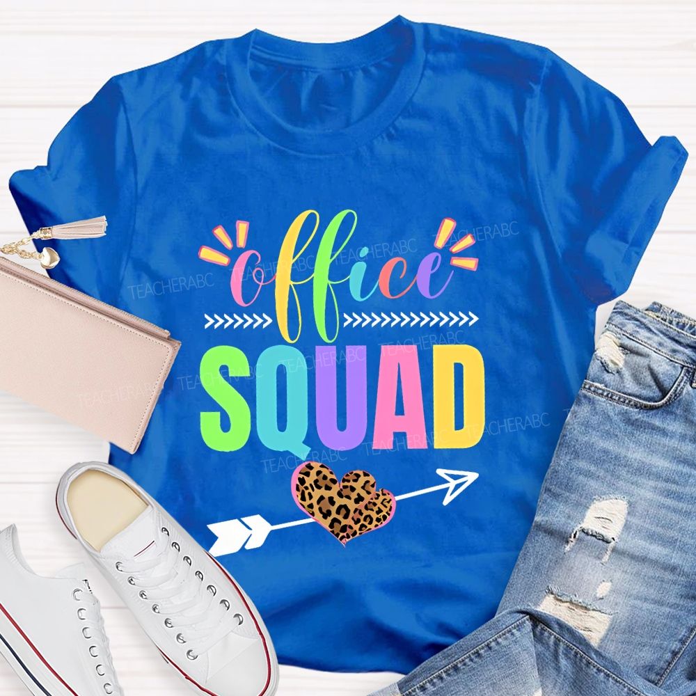 Office Squad Graphic Teacher T-shirt
