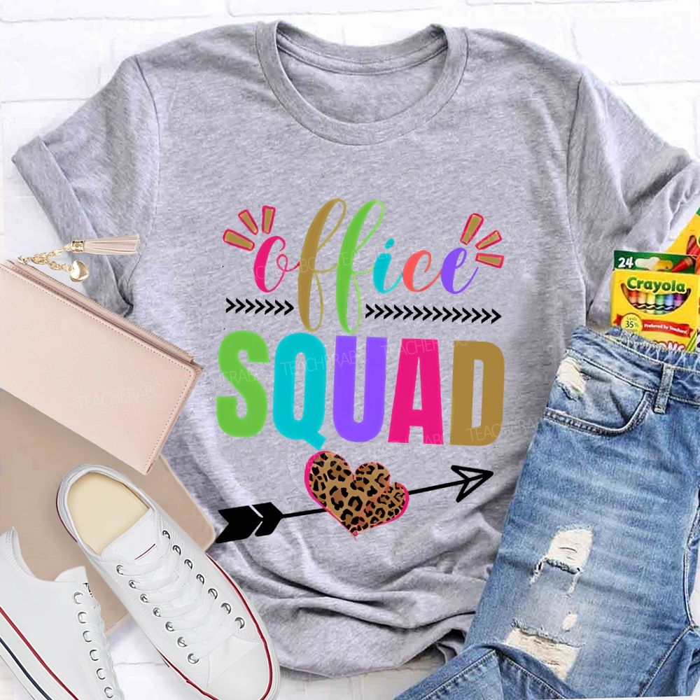 Office Squad Graphic Teacher T-shirt