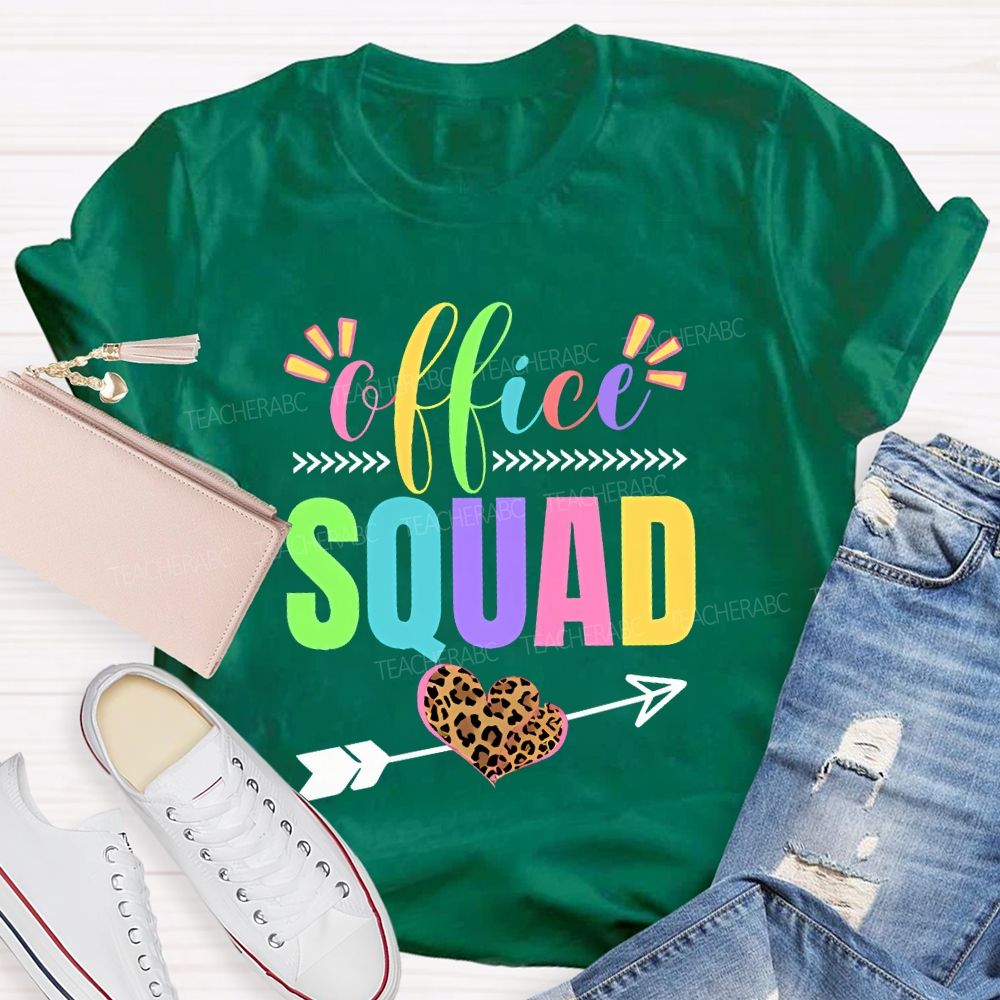 Office Squad Graphic Teacher T-shirt