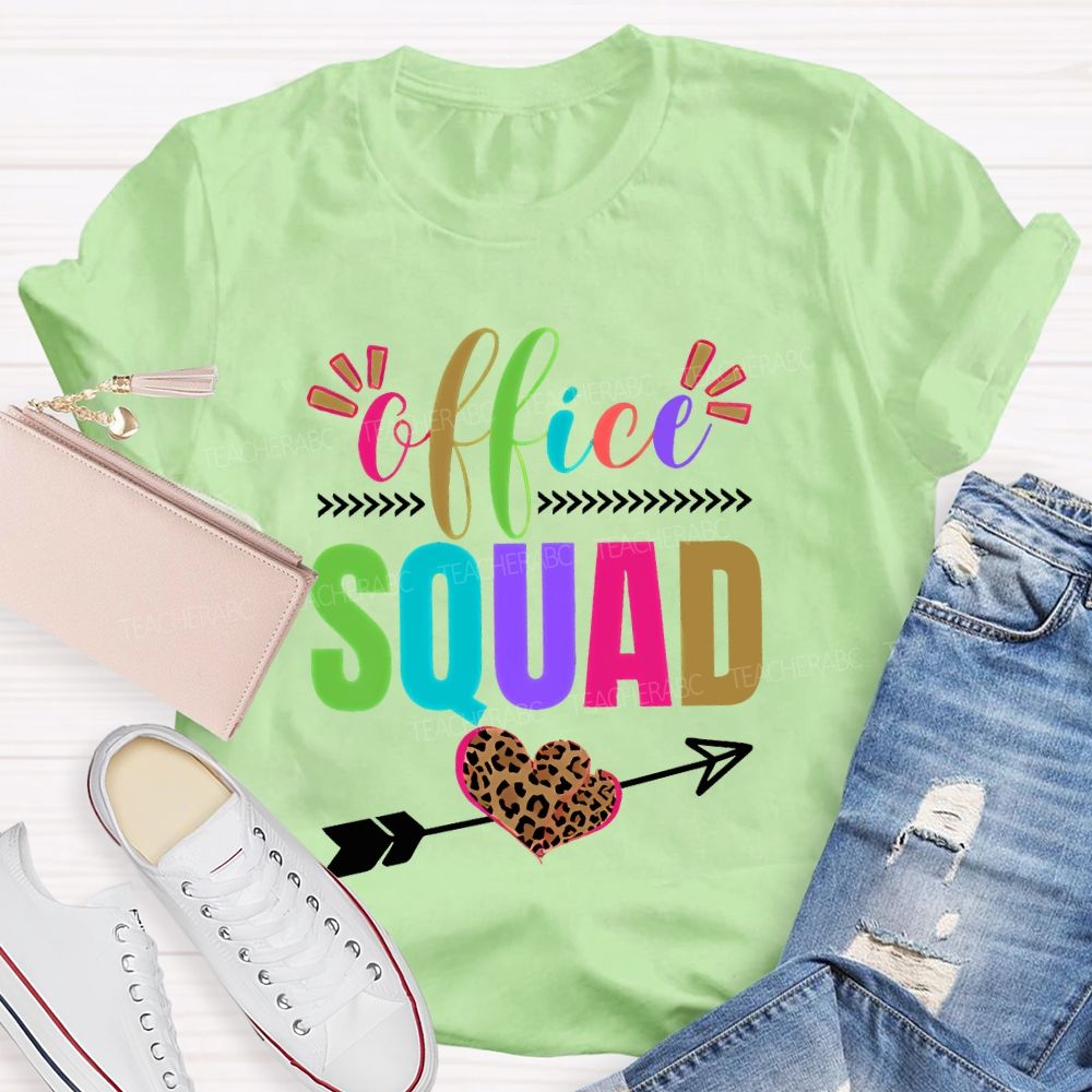 Office Squad Graphic Teacher T-shirt
